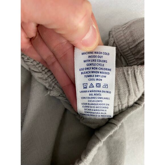 Splendid Women's 2XL Gray Viscose Linen Blend Drawstring Crop Pants - Picture 4 of 6